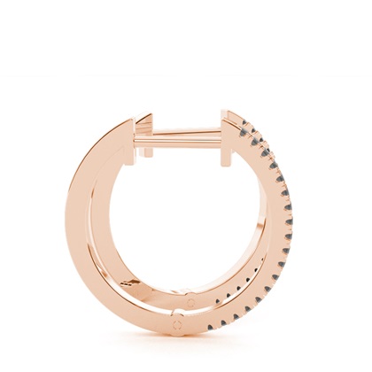 Creolen mit schwarzen Diamanten