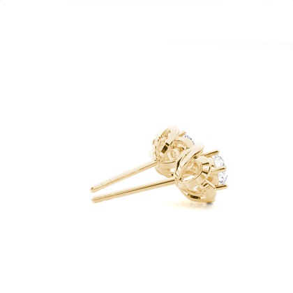 Yellow Gold Lab Grown Diamond Earrings