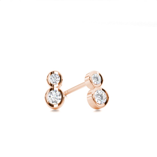 White Gold Round Diamond Stud Earrings