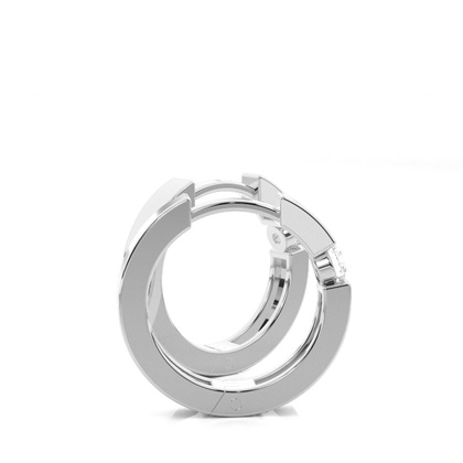 Prong Set Diamond Hoop Earring