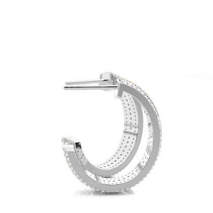 Pave Set Yellow Diamond Designer Earring