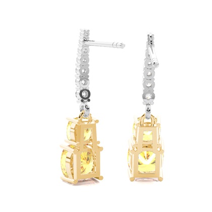 Cushion Cut Diamond Earrings