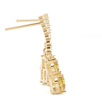 Yellow Gold Yellow Diamond Earrings