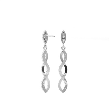 Silver Diamond Earrings