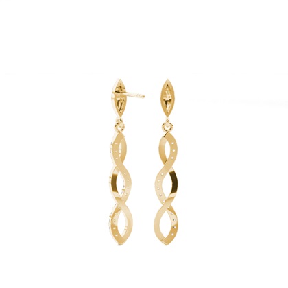 Yellow Gold Diamond Earrings