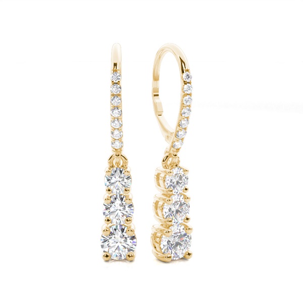 Round Diamond 4 Prong stud Earrings