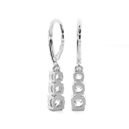 Round Diamond 4 Prong stud Earrings