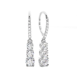 Round Diamond 4 Prong stud Earrings