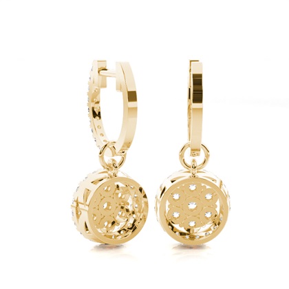 Runda Cluster Hoop Diamantörhängen