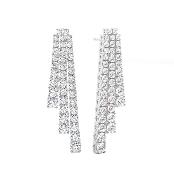 Round Designer Diamond Earrings