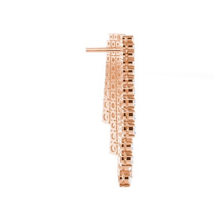 Runde Designer-Diamantohrringe