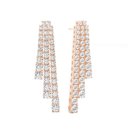 Rose Gold Designer Diamond Earrings