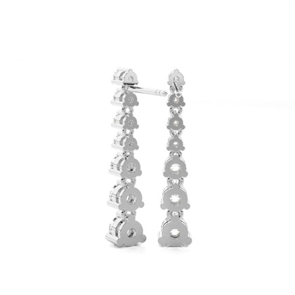 Round Cut Diamond Earrings