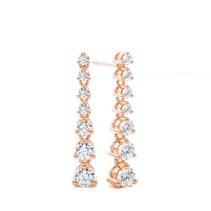Rose Gold Journey Diamond Earrings