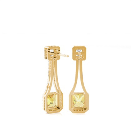 Yellow Gold Diamond Earrings