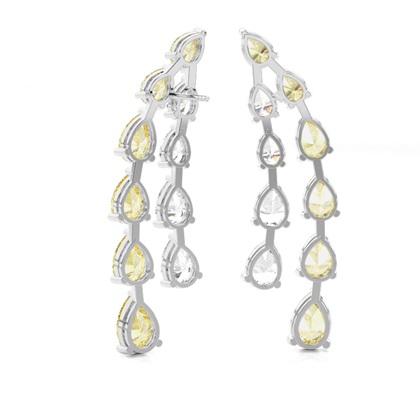 Gelber Diamant Designer Ohrstecker