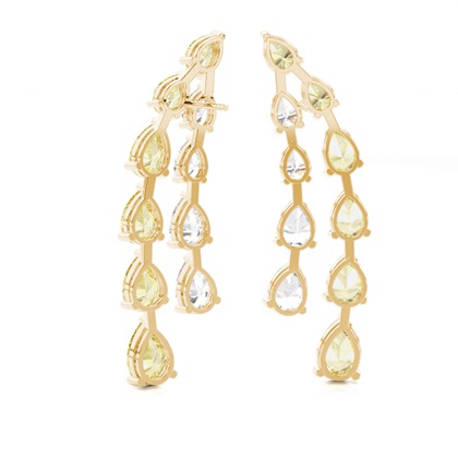 Gelber Diamant Designer Ohrstecker