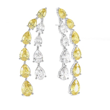 Yellow Diamond Designer Earring