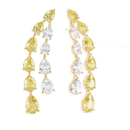 Yellow Diamond Designer Earring
