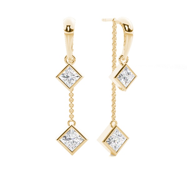 Princess Designer Diamond Earrings
