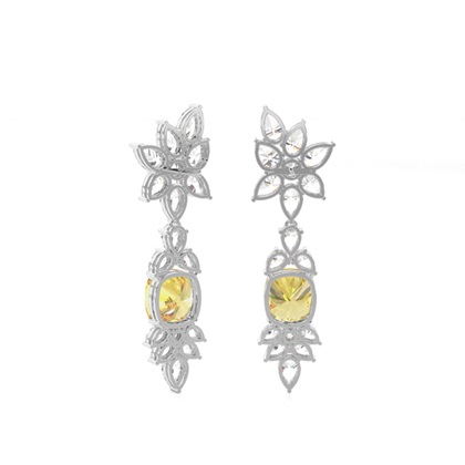 Gelber Diamant Designer Ohrstecker