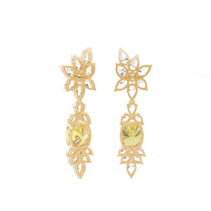 Gelber Diamant Designer Ohrstecker