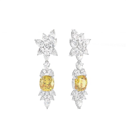 Yellow Diamond Designer Earring