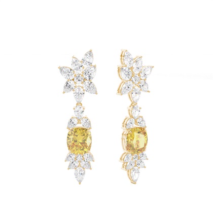 Yellow Diamond Designer Earring