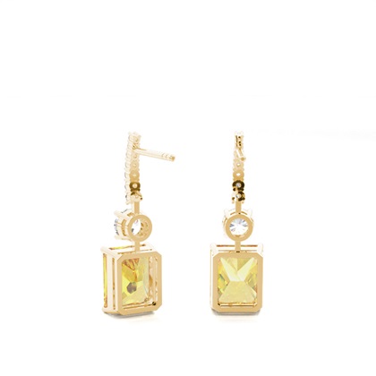 Yellow Gold Diamond Earrings
