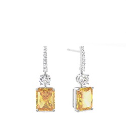 Yellow Diamond Drop Earring