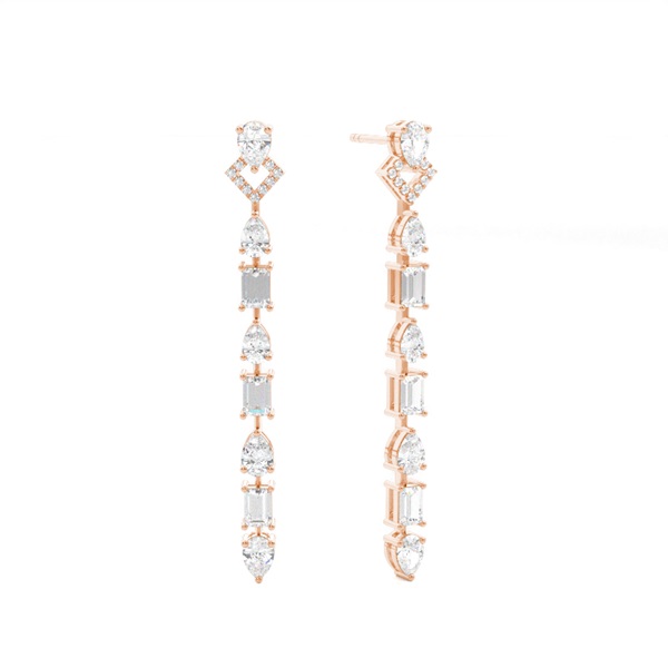 Pear Designer Diamond Earrings