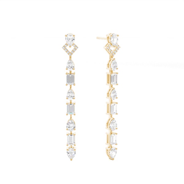 Pear Designer Diamond Earrings