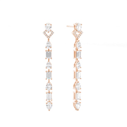 Rose Gold Diamond Earrings