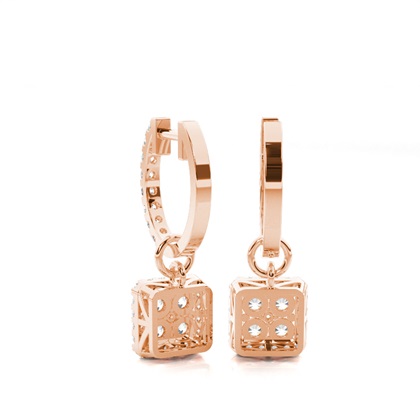 Rotgold Diamant Ohrringe