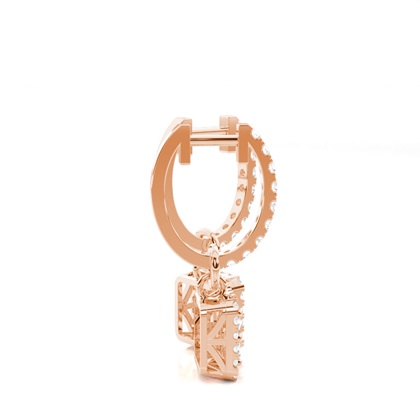 Rotgold Cluster Ohrringe