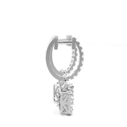 Weißgold Cluster Ohrringe