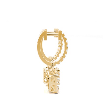 Gelbgold Cluster Ohrringe