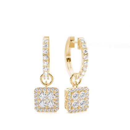 Halo Cluster Diamond Stud Earrings