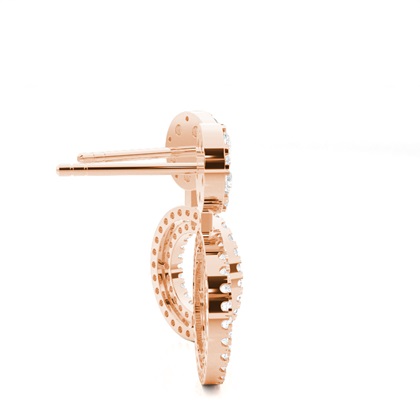 Rotgold Cluster Ohrringe