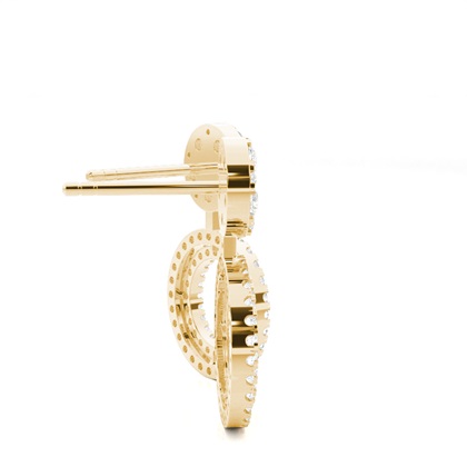 Gelbgold Cluster Ohrringe