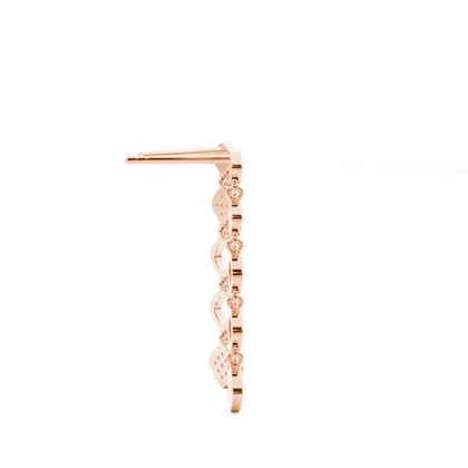 Rose Gold Cluster Diamond Earrings