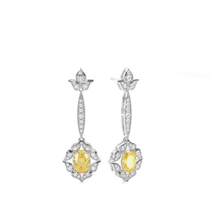 Yellow Diamond Designer Earring