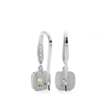 Cushion Cut Diamond Earrings