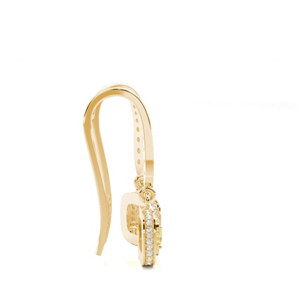 Gelbgold Gelber Diamant Ohrringe