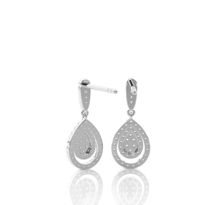 Silver Diamond Earrings