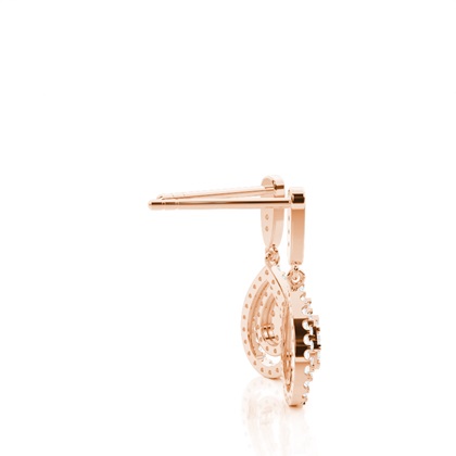 Rose Gold Cluster Diamond Earrings