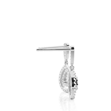 Round Cluster Designer Diamond Earrings