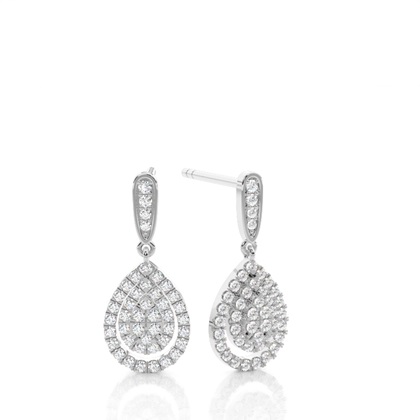 Round Cluster Designer Diamond Earrings