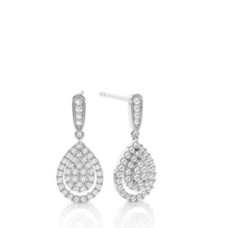 Runde Cluster Designer Diamond Ohrringe