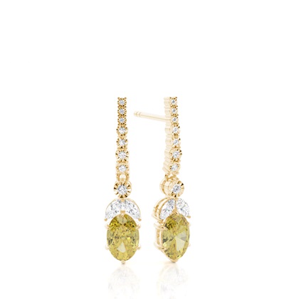Yellow Diamond Drop Designer Earring